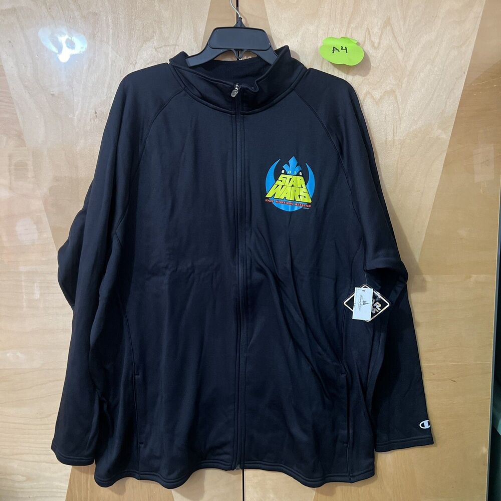 3/$15 Disney Star Wars Mens Sweater 2XL Double Extra Large Black Champion New